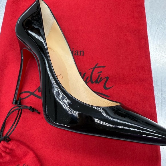 Christian Louboutin Black Patent Leather Heels - used once - Picture 3 of 7
